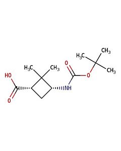Astatech (1S,3R)-3-([(TERT-BUTOXY)CARBONYL]AMINO)-2,2-DIMETHYLCYCLOBUTANE-1-CARBOXYLIC ACID; 0.1G; Purity 95%; MDL-MFCD28155127